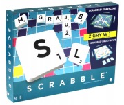GRA SCRABBLE ORIGINAL 2W1 WERSJA POLSKA GRA PLANSZOWA SŁOWNA HXM53