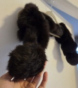 szal kołnierz futro brązowy