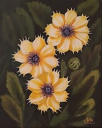 Obraz - akryl, 30 x 24 cm. "Z mojego ogrodu"