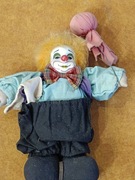 Kolekcjonerskie Lalki porcelanowa Klaun 22cm. w super stanie bardzo ciezki