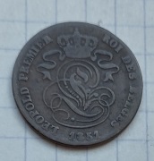 #513 Belgia 2 centymy 1851