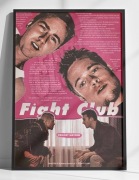 Plakat Fight Club A3 różowy filmowy retro vintage