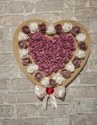 Ręcznie robiona dekoracja serce na ścianę