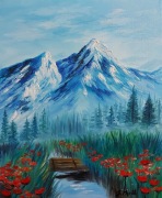 obraz olejny "góry"
