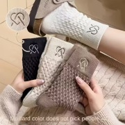 Damskie Skarpety Slouch 4 szt Ciepłe Za Łydkę Japoński Styl Cable