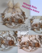 Wianek Boho naturalny beżowy 