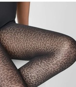 Wzorzyste rajstopy . rajstopy damskie fantazyjne roz.3/4 czarne - Marilyn