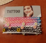 Naszyjniki choker kwiatki 5 sztuk