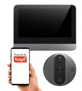 kamera Wizjer judasz z dzwonkiem do drzwi  4.3" ekran PIR WiFi 5000mAh