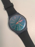 Zegarek swatch new gent zielony czarny opalizujący