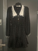 River Island sukienka pensjonarka groszki perełki roz.34/36