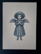 Rysunek aniołek grafika artystyczna ramka