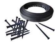 ELASTYCZNE OBRZEŻE TRAWNIKOWE PLASTIKOWE 40mm W ROLCE 10mb. + 30szt KOTWY