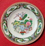 Chiny  talerz styl Famille Rose motyw różany PIĘKNO CHIN około 1950