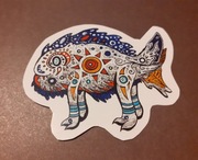 Astralna ryba, naklejka fantasy 6cm x 5cm