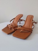 Nowe szpilki sandały toffee camel brązowe H&M