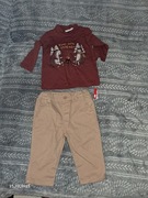 Zestaw spodnie i bluzka chłopięce niemowlęce rozm. 74 NOWE