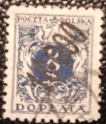 Polska Fi D51 Doplaty / wydanie przedrukowane na znaczku D41 /