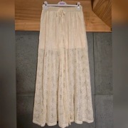 Spódnico-spodnie premium koronka krem 