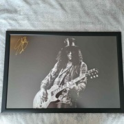 Slash Guns N Roses  oryginalny autograf 2015 zdjęcie ramie