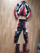 kombinezon i buty motocyklowe skórzane