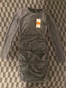 Błyszcząca sukienka mini srebrna