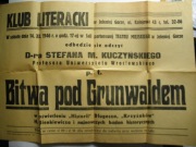 Afisz o odczycie dr Stefana Kuczyńskiego 1946 r.