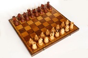 Szachy drewniane ozdobne