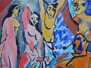 Obraz ręcznie malowany pablo picasso panny z awinione