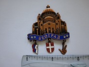 Magnes na lodówkę - 693g. BELGRAD Serbia z przywieszkami