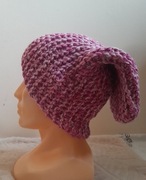 Różowa czapka smerfetka beanie