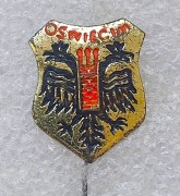 Odznaka "OŚWIĘCIM". Auschwitz Obóz dla Żydów Europejskich 1939 herb.