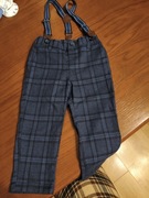 Eleganckie spodnie z szelkami od 9-12 mięs. NEXT