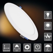 Reflektor LED Atomant do zabudowy płaski 225mm 20W neutralny 4500K 1800 lum