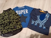 Zestaw bluz 3szt hm next 80