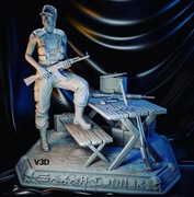 Figurka druk 3D żywica 12K " Sarah Connor - Terminator 2 - F1266 " - 120 mm