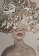 Portret abstrakcyjny - obraz akrylowy na płótnie 