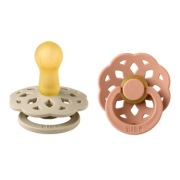 Smoczek BIBS Boheme 6-18 m Vanilla&Peach (2 sztuki) rozm M