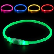 Obroża LED zielona 65cm