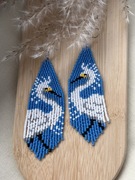 Kolczyki z japońskich koralików.