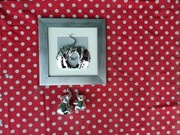 NOWY Obrazek słonie z podniesionymi trąbami słoń z podniesioną trąba obraz