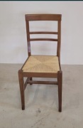 KRZESŁO klasyczne,drewno,rafia,nowe,design włoski