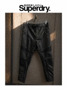 Superdry męskie spodnie czarne 30x32 zwęzane joggery rock streetwear