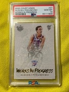 2020 COURT KINGS #27 THUNDER Aleksej Pokusevski RC WORKS IN PROGRESS PSA10