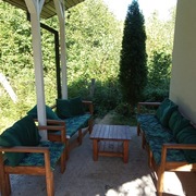 Meble ogrodowe narożnik tarasowy ze stołem