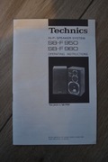 Instrukcja obsługi kolumn Technics SB-F 950 980