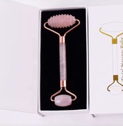 Wałek do twarzy + Gua Sha z różowego kwarcu do masażu i pielęgnacji