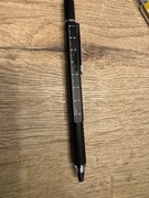 Metalowy długopis multitool 6 w 1 czarny