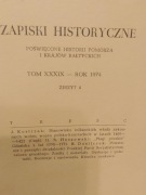Zapiski Historyczne rok 1974 zeszyt nr 4