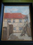 Weduta przedwojenny sygn. olejny obraz